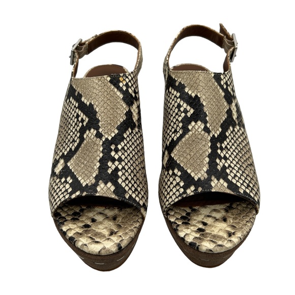 Donald J Pliner Fleur Slingback Snake Embossed Wedge Sandal (9M) - Picture 7 of 16